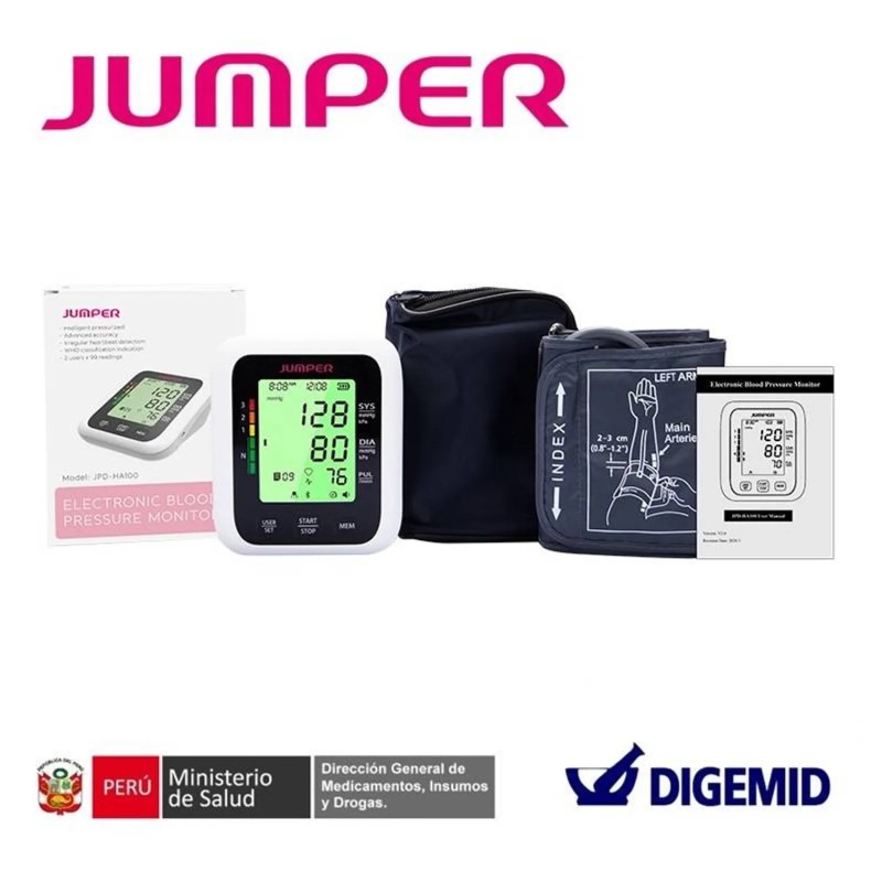 TENSIOMETRO DIGITAL DE BRAZO JUMPER JDP- HA100 - Imagen 2